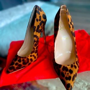 Christian Louboutin leopard heels